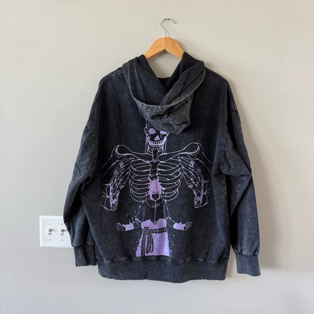 Sasuke Susanoo Skull Graphic Heavy Weight Sweatshirt Hoodie Vintage Style